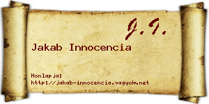 Jakab Innocencia névjegykártya